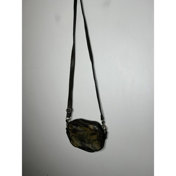 Margot Army Green Camouflage leather crossbody purse for women - Picture 3 of 10
